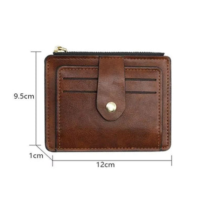 Mens Slim PU Leather Wallet With Coin Pocket 5