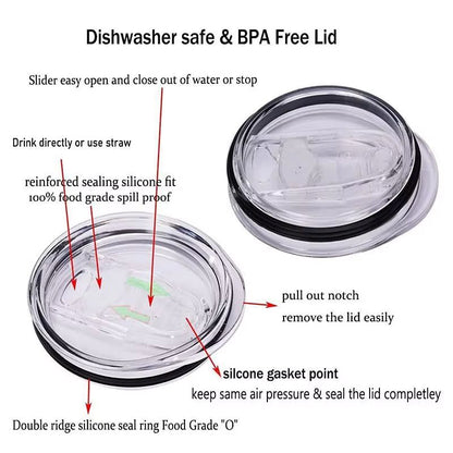 Clear SpillProof 20oz Tumbler Replacement Lid 1 Or 2 Pack 4