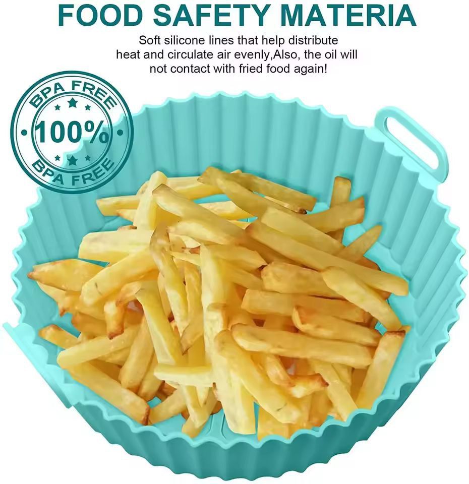 Premium Reusable Silicone Air Fryer  Oven Liner Set 4