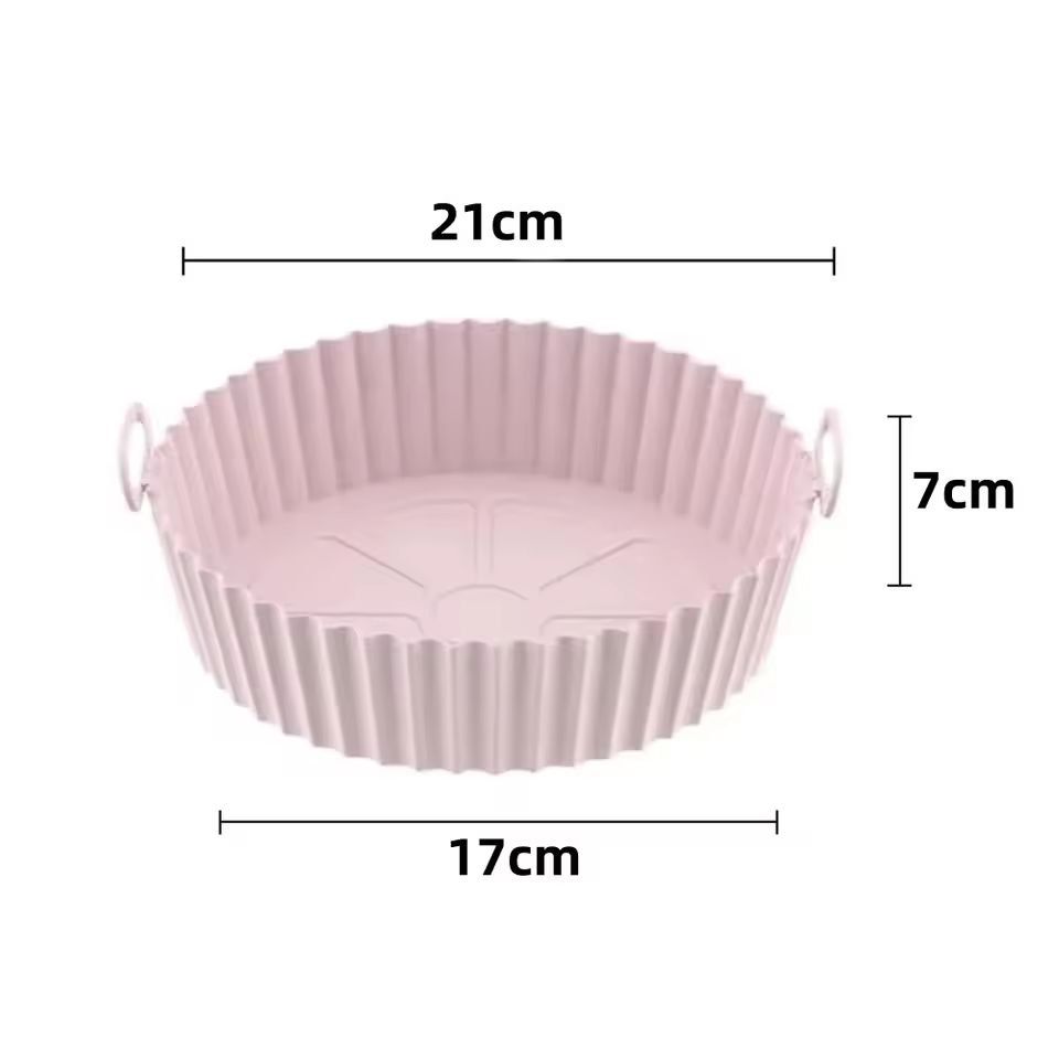 Premium Reusable Silicone Air Fryer  Oven Liner Set 6