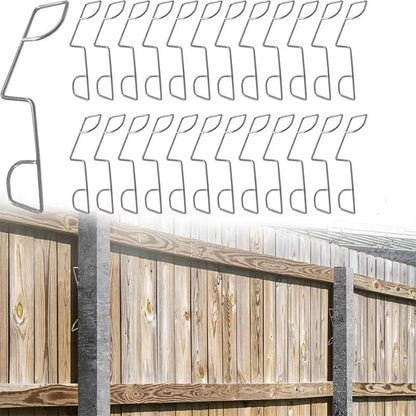 25-Pack Stainless Steel Garden Fence Panel Clips and Anti-Vibration Wedges