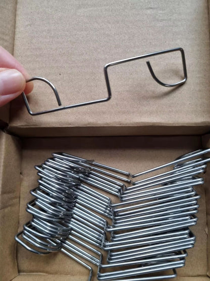 25Pack Stainless Steel Garden Fence Panel Clips And AntiVibration Wedges 1