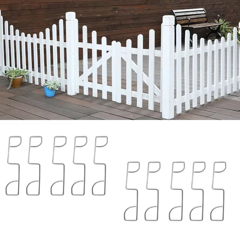 25Pack Stainless Steel Garden Fence Panel Clips And AntiVibration Wedges 2