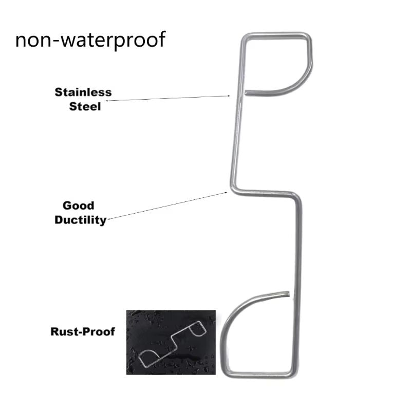 25Pack Stainless Steel Garden Fence Panel Clips And AntiVibration Wedges 4