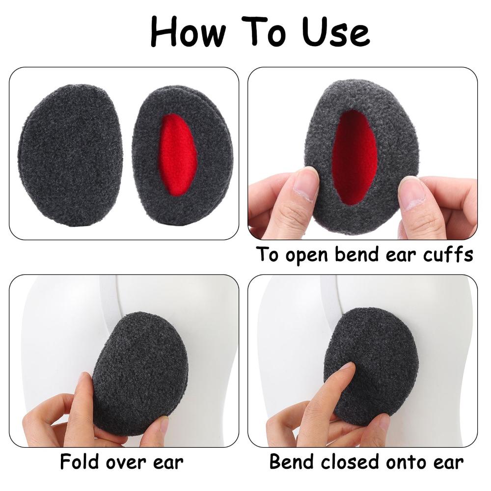 Winter Ear Warmers For Men Women  Kids Soft Thick Fleece Bandless Earmuffs Windproof Ear Protection 1