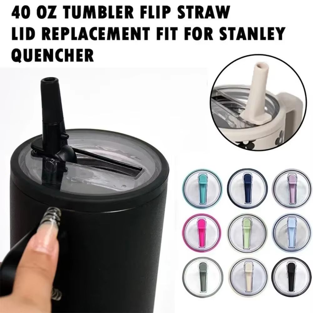Clear SpillProof 40 Oz Tumbler Lid  Replacement Cover For Travel Cups 3