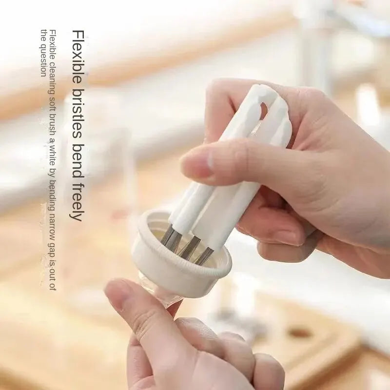 Cup Cover Groove Brush Multifunctional Flexible Bottle Gap Cleaner Soft Bristles Household Cleaning