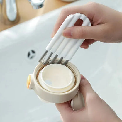 Cup Cover Groove Brush Multifunctional Flexible Bottle Gap Cleaner Soft Bristles Household Cleaning