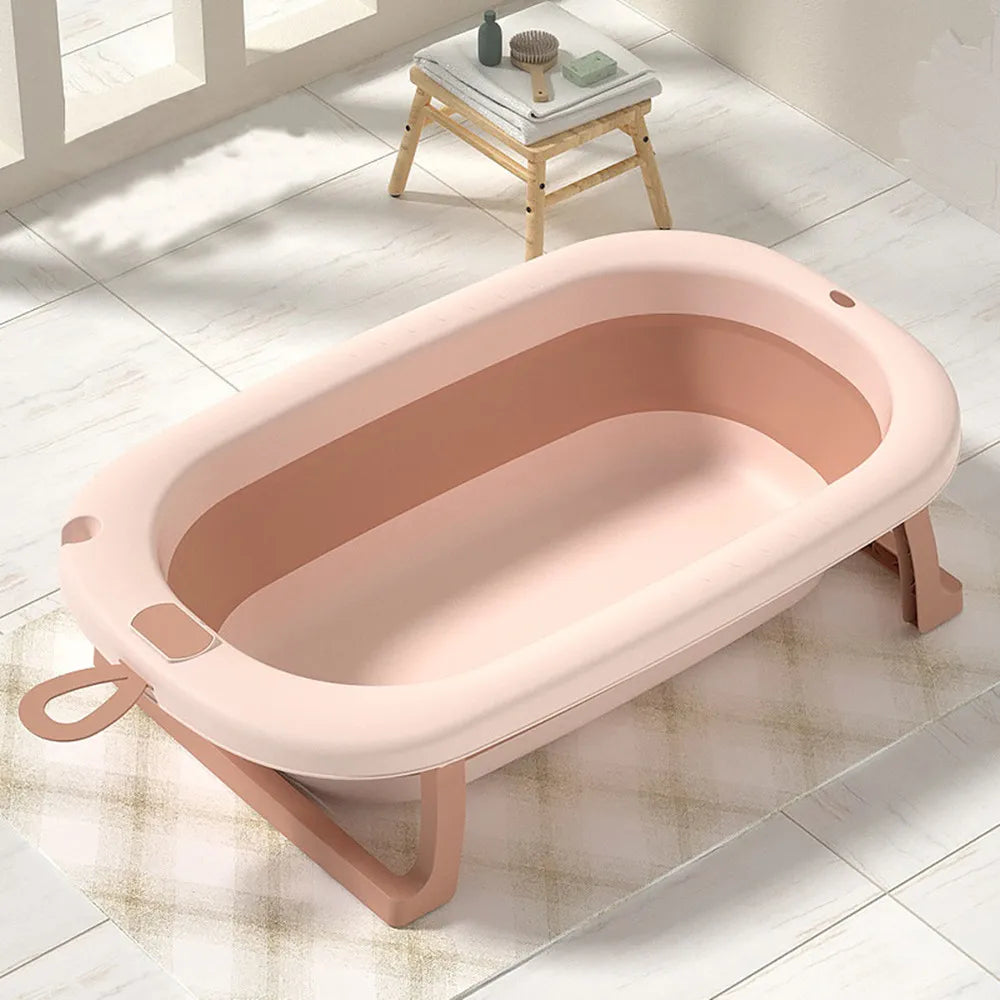 NonSlip Foot Bath Bucket Realtime Temperature Folding Silicone Baby Bathtub For Safe Bathing Experi 1