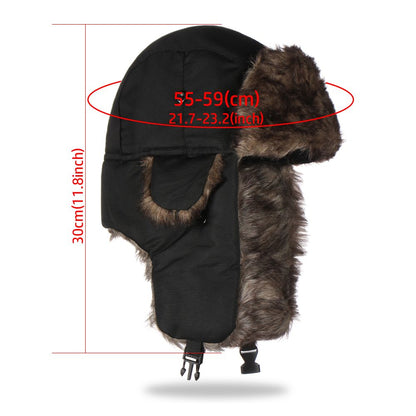 Men Women Ushanka Trapper Ski Hat Winter Cap With Earflaps For Men Women 4