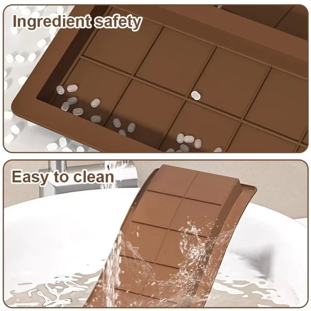 Chocolate Bar Silicone Mold For Break Apart Candy And Wax Melts 3