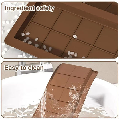 Chocolate Bar Silicone Mold For Break Apart Candy And Wax Melts 3
