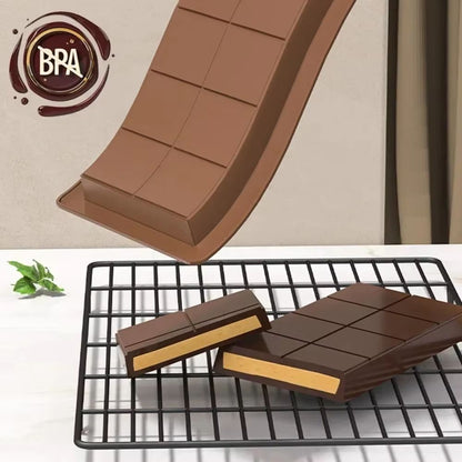 Chocolate Bar Silicone Mold For Break Apart Candy And Wax Melts 4