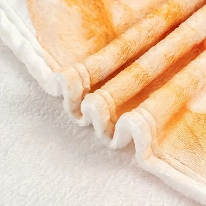 Pizza Pattern Flannel Throw Blanket 2