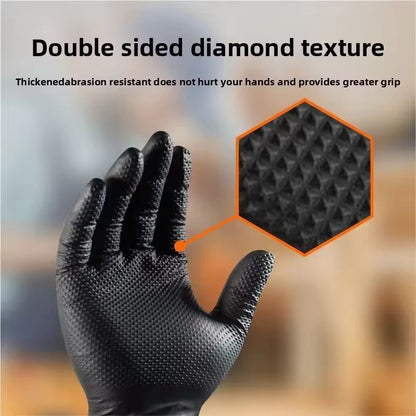Heavy-Duty Nitrile Grip Work Gloves, Extra-Thick 8 Mil Safety Gloves