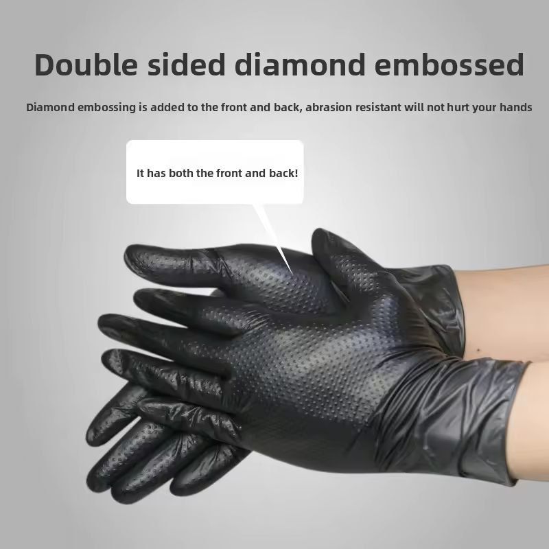HeavyDuty Nitrile Grip Work Gloves ExtraThick 8 Mil Safety Gloves 1