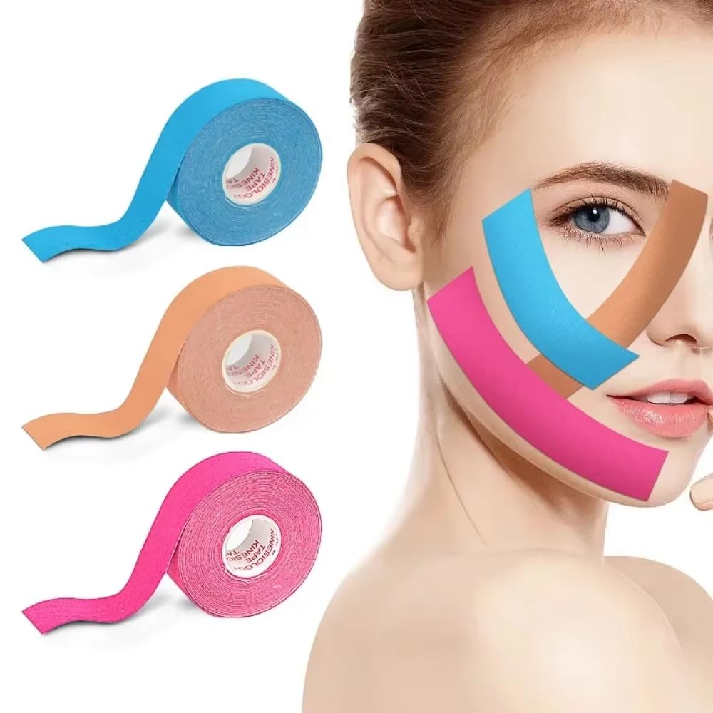Elastic Kinesiology Face Lifting Tape Roll for V Line Neck and Eye Area