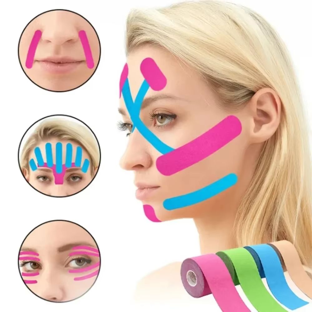 Elastic Kinesiology Face Lifting Tape Roll For V Line Neck And Eye Area 4