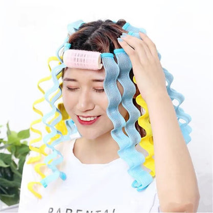 12 Piece Heatless Hair Curlers Soft Curling Rod Set