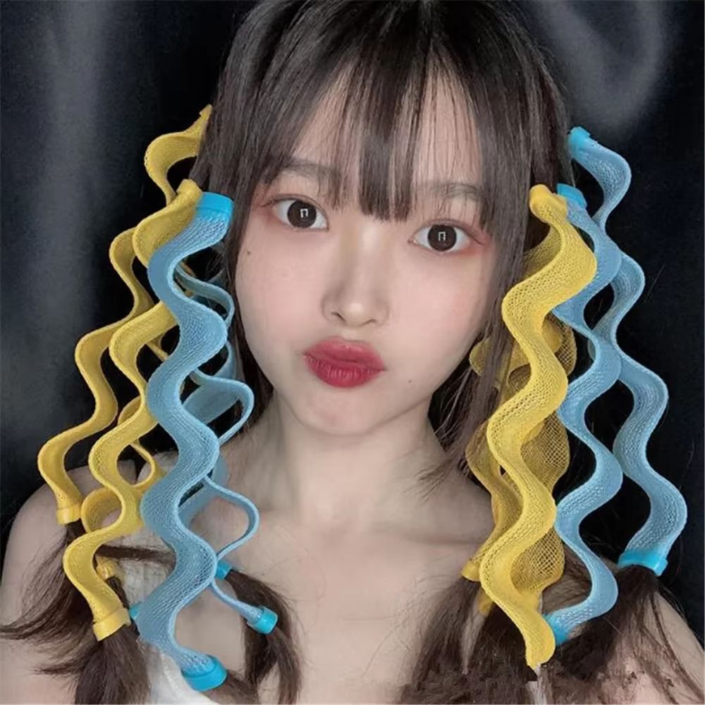 12 Piece Heatless Hair Curlers Soft Curling Rod Set 1