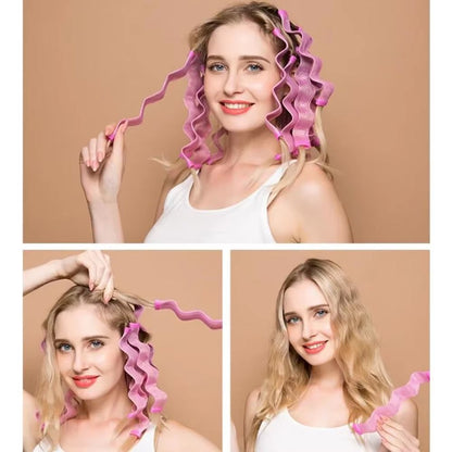 12 Piece Heatless Hair Curlers Soft Curling Rod Set 2