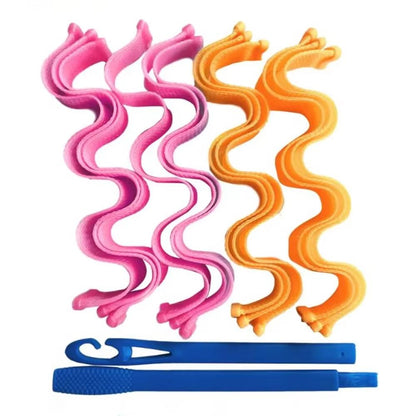 12 Piece Heatless Hair Curlers Soft Curling Rod Set 5
