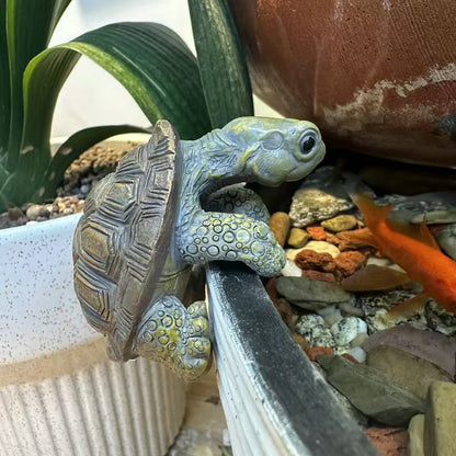 Creative Craft Aquarium Turtle Statue, Cute Resin Figurine