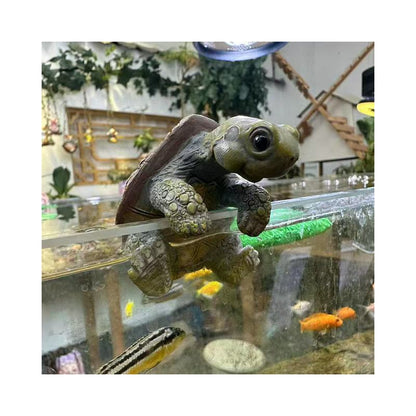Creative Craft Aquarium Turtle Statue, Cute Resin Figurine