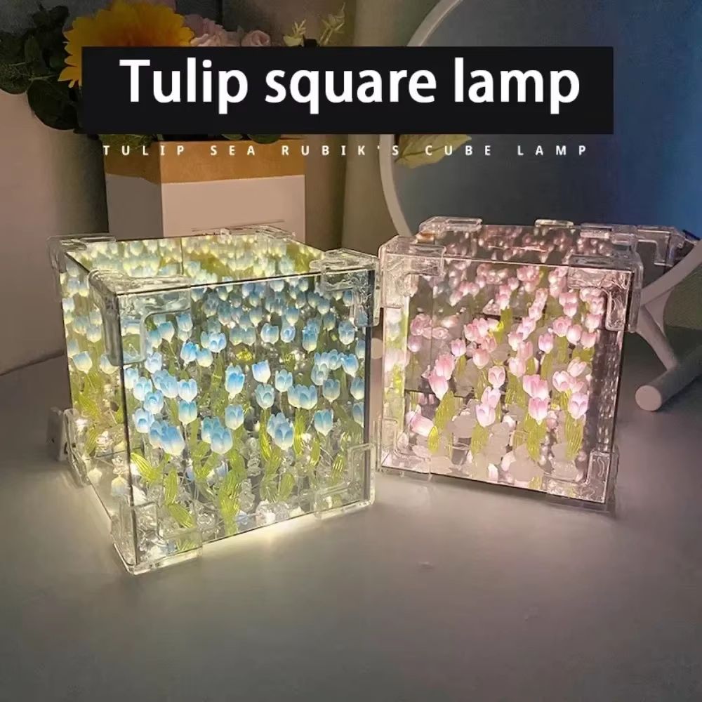 DIY Tulip Mirror Night Light Craft Kit 4
