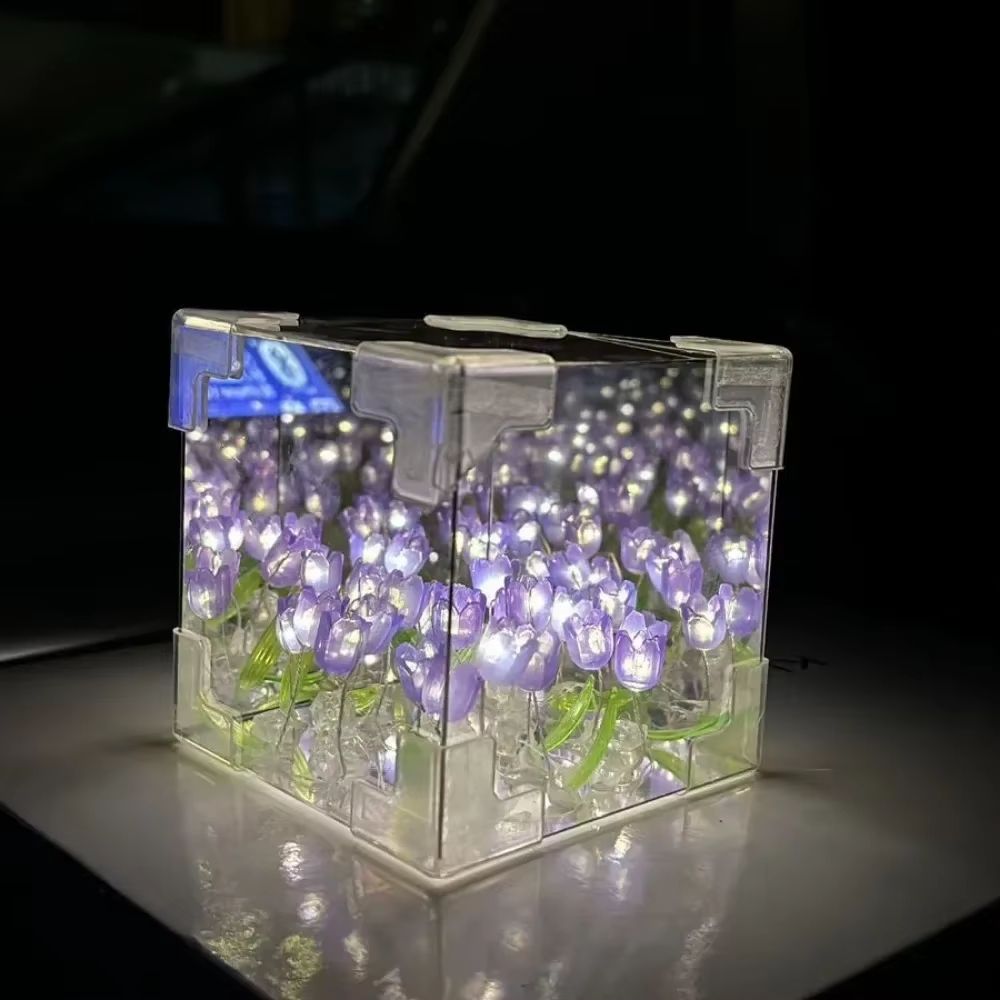 DIY Tulip Mirror Night Light Craft Kit 7