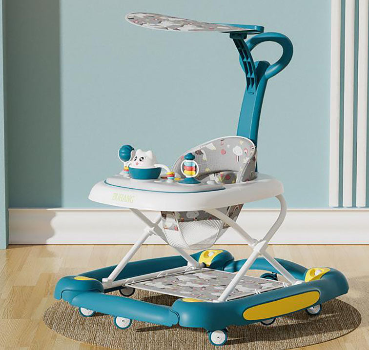 Multifunction AntiRoll Baby Walker Foldable With Universal Wheels Handcart Learning Start Walker 5