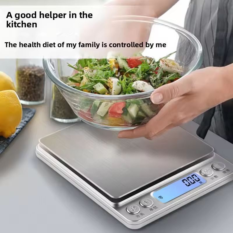 PrecisePro Stainless Steel Kitchen Scale  01g Precision Digital Food Scale 3 Kg 1