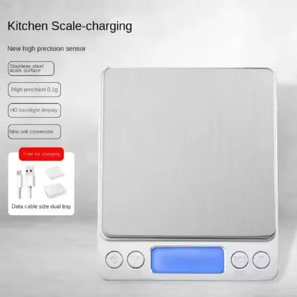 PrecisePro Stainless Steel Kitchen Scale  01g Precision Digital Food Scale 3 Kg 3