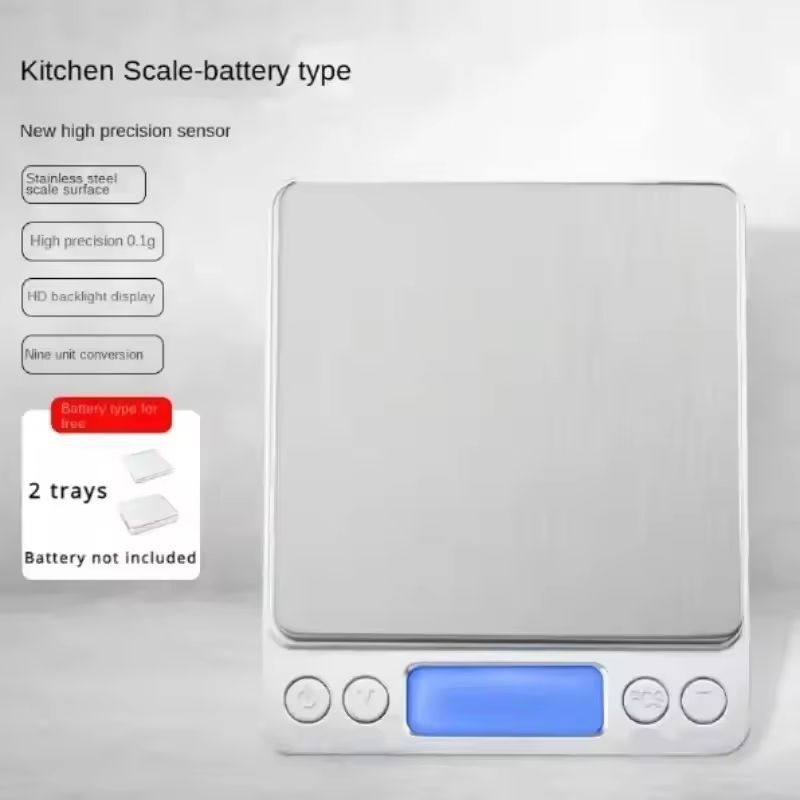 PrecisePro Stainless Steel Kitchen Scale  01g Precision Digital Food Scale 3 Kg 4