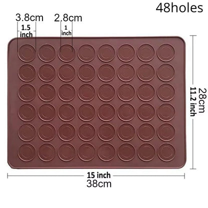 Adjustable Silicone Nonstick Baking Mat For Macarons Cookies And Pastries 7