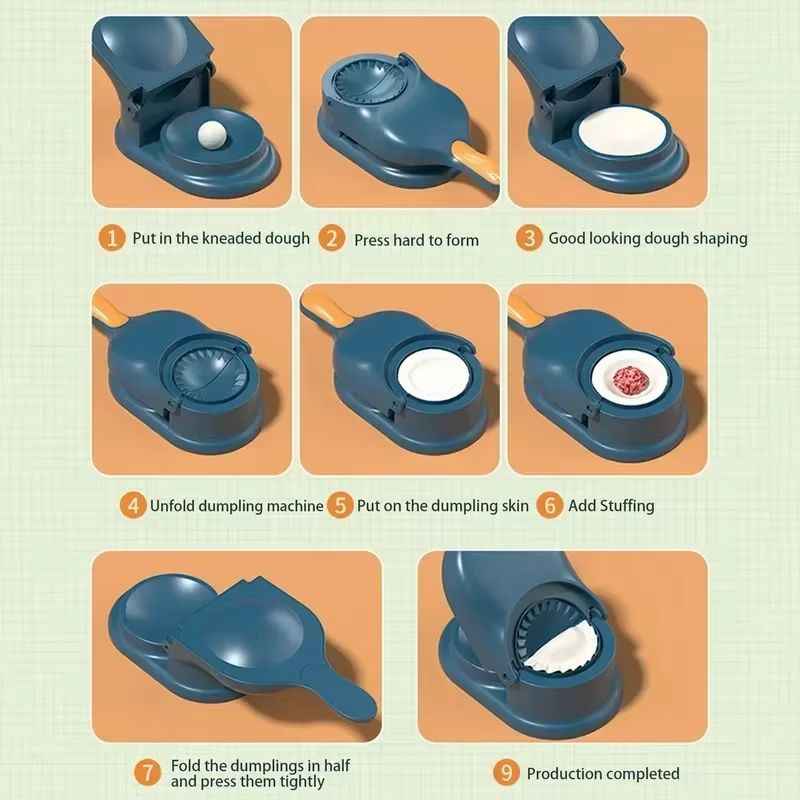 2in1 Dumpling Maker And Dough Pressing Tool For Home Cooking 5
