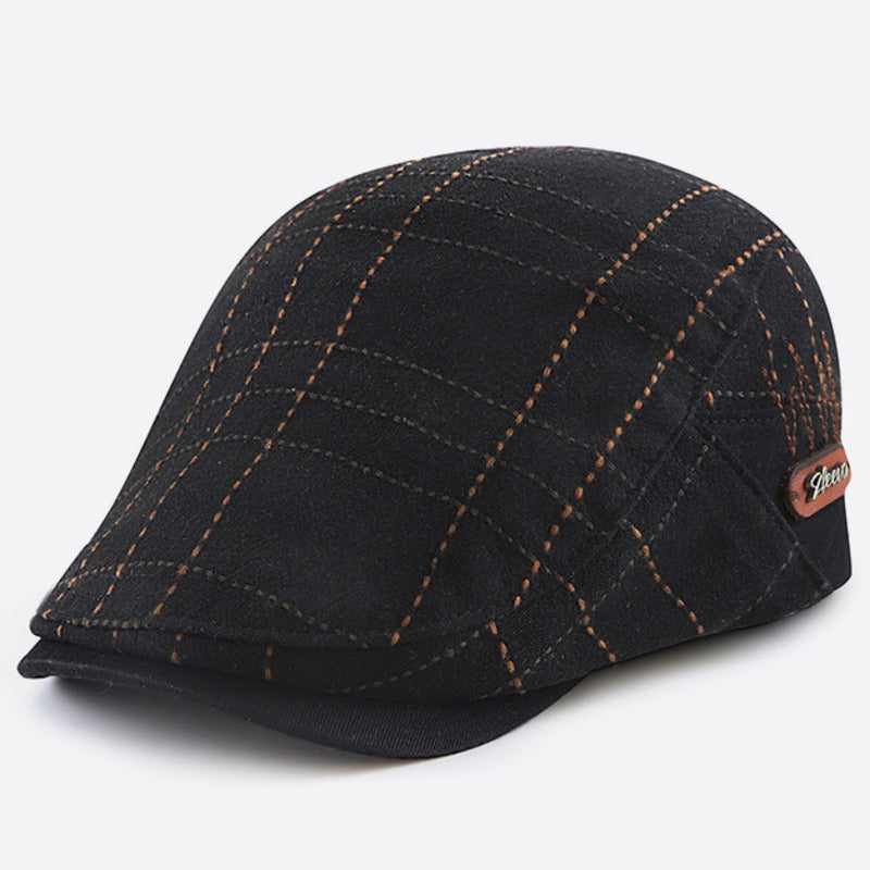 Adult Cap Spring Summer and Autumn, Men Cotton Flat Peak Hat, Dad Casual Newsboy Painter Hats, Lady Fashion Beret