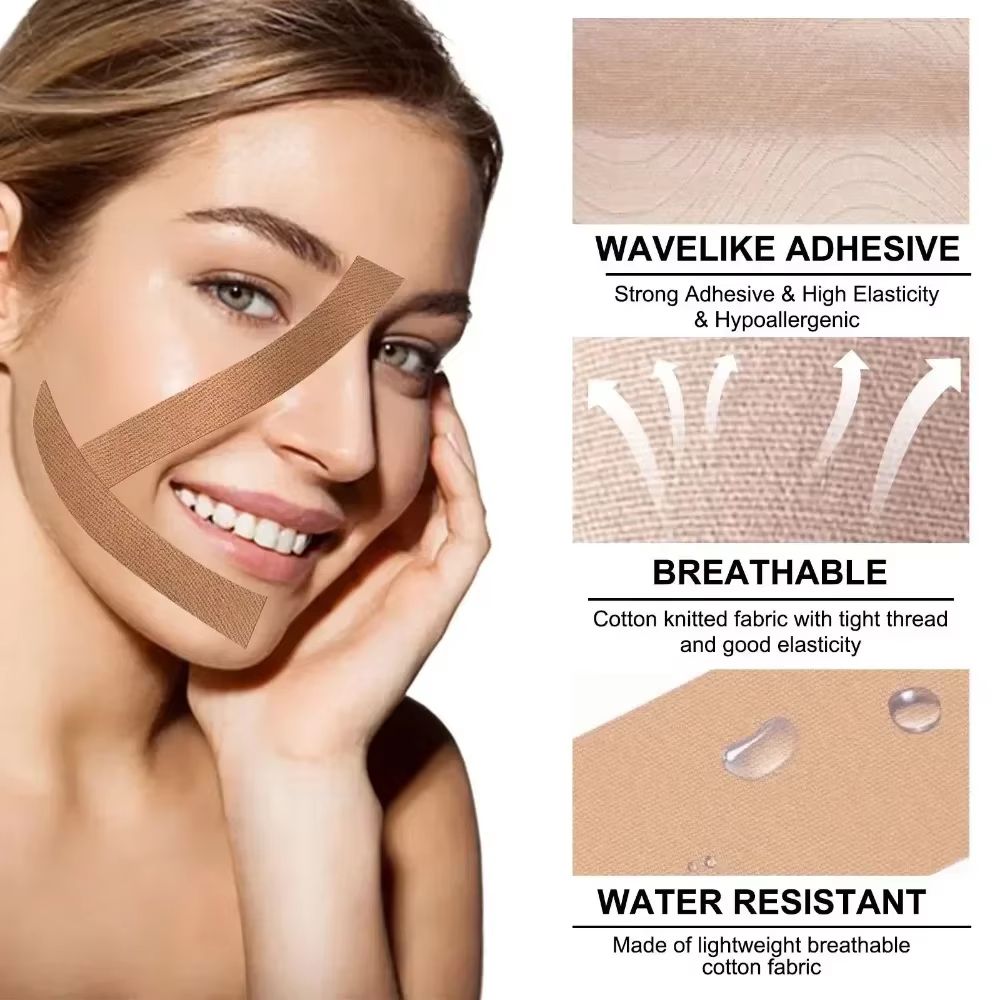 Kinesiology Face Lifting Tape Roll 1 In Wide 164 Ft Long For V Line Neck Eye Wrinkle Care 2