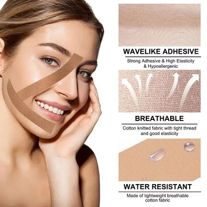 Kinesiology Face Lifting Tape Roll 1 In Wide 164 Ft Long For V Line Neck Eye Wrinkle Care 2