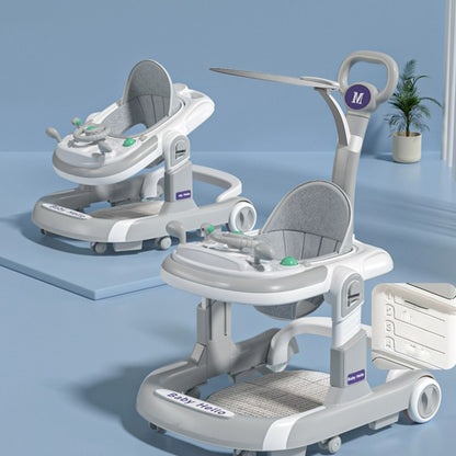 Toddler Baby Push Walker Removable Feeding Tray And Music Tray Foldable Walker Child Handcart Baby