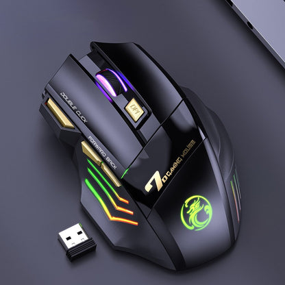 USB Wireless Gaming Mouse Silent Mouse Dual Mode Rechargeable Multiple Keys With Bluetooth And Colo 4