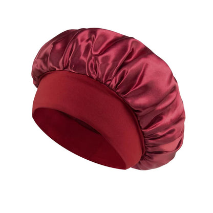 Soft Satin Lined Bonnet For Long Hair Sleep And Shower Cap 14