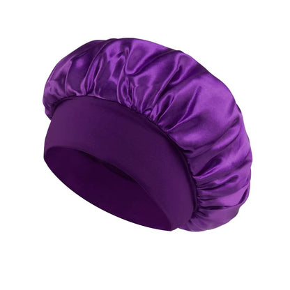 Soft Satin Lined Bonnet For Long Hair Sleep And Shower Cap 17