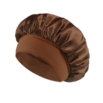 Soft Satin Lined Bonnet For Long Hair Sleep And Shower Cap 18