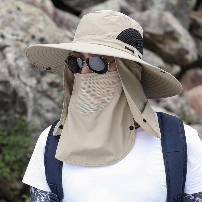 Breathable Sunshade Outdoor Fishing Hat Foldable Adjustable Cap For Men And Women Hiking  Camping P 2