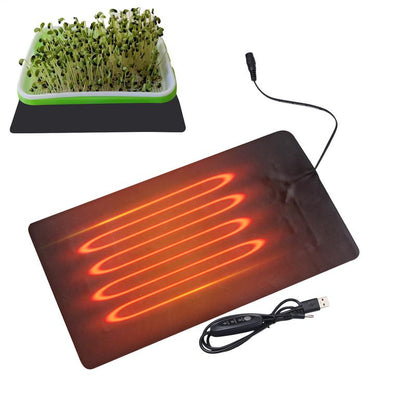 Heat Mat for Plants, Warm Hydroponics Heating Pad, Waterproof PVC Leather Plant Heating Pad, USB Powered Grow Pads