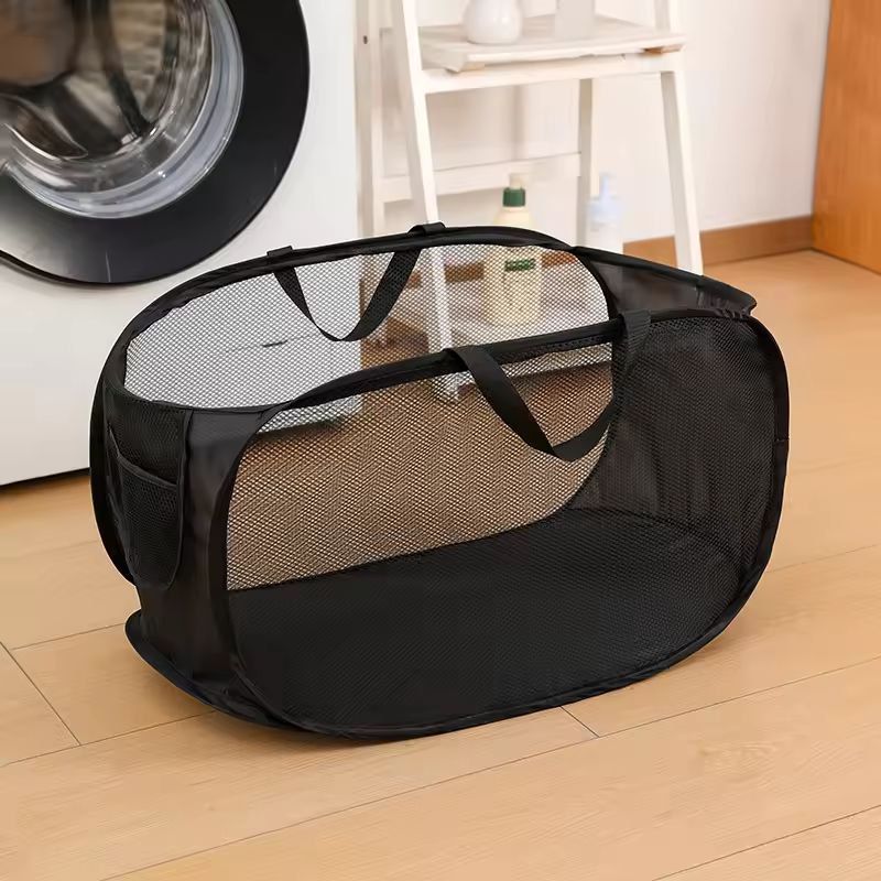 LargeCapacity Foldable Mesh Laundry Basket  Handy Laundry  Storage Hamper 9