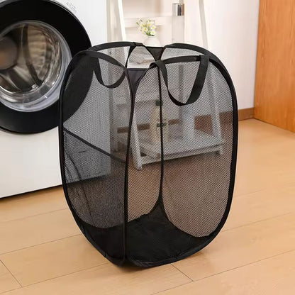 LargeCapacity Foldable Mesh Laundry Basket  Handy Laundry  Storage Hamper 7