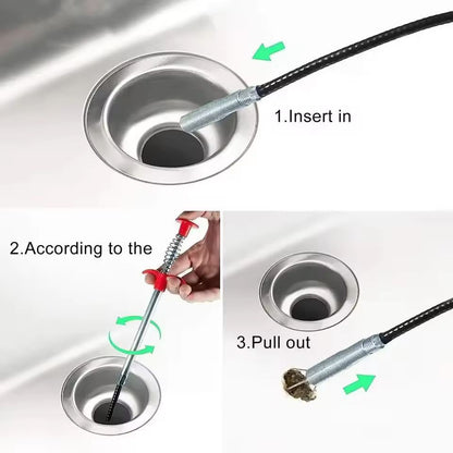Flexible Drain Snake Tool  EasyFlow Spring Hook Drain Cleaner 1