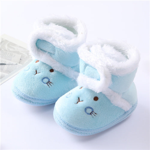 Cute Toddler Baby Shoes For Girls Boys Winter Thick Warm First Walkers 5